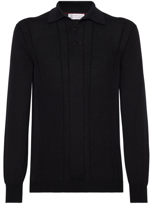 knitted polo T-shirt